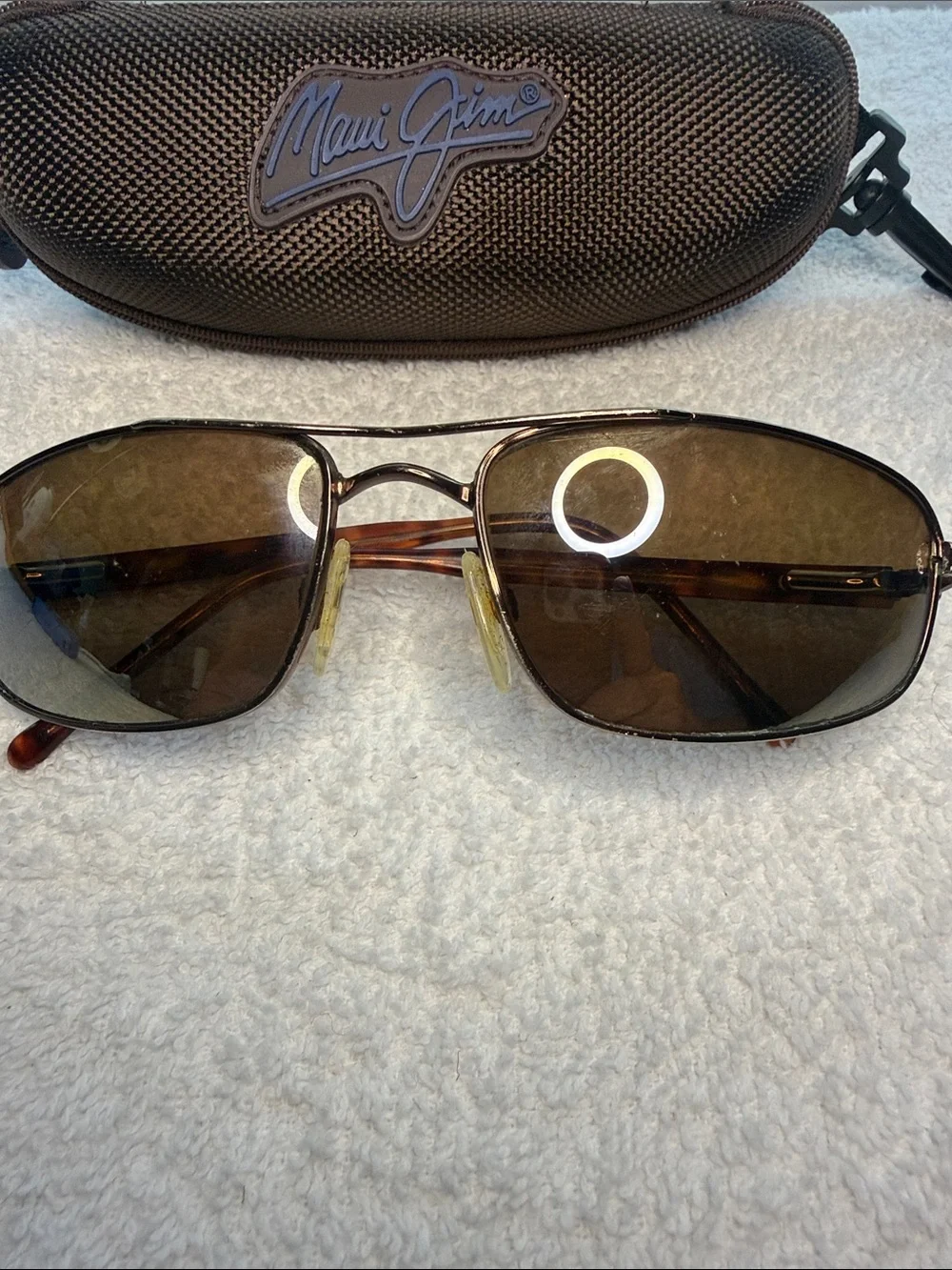 Maui Jim MJ-162 Kahuna Brown Polarized Glass Lens Sunglasses with Brown Zip Case
